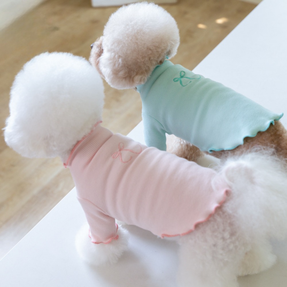 Jesienno-zimowe bluzy z kapturem dla zwierząt z haftowaną koronkową podstawą Pet Candy Colored Haftowane ubrania dla psów Teddy dla małych psów