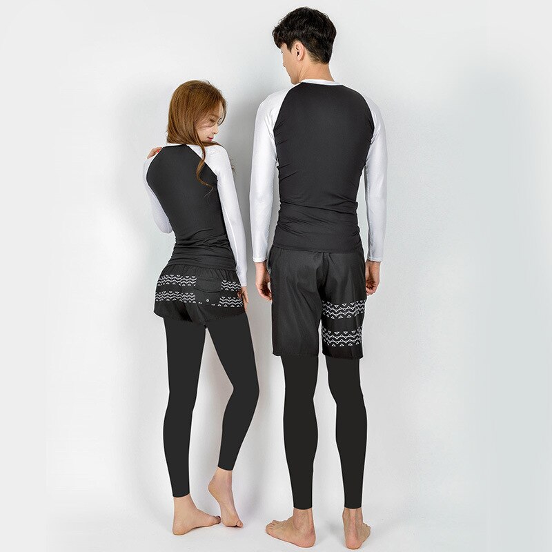 4 stuks badpak dames lange mouwen wetsuit duiksportkleding uv-bescherming rashguards zonnepak heren sportkleding trainingspak