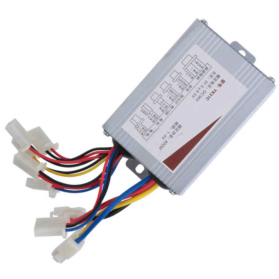Regulador de Motor de escúter DC 36V 800W sin escobillas regulador de velocidad de Motor DC para bicicleta de vehículo