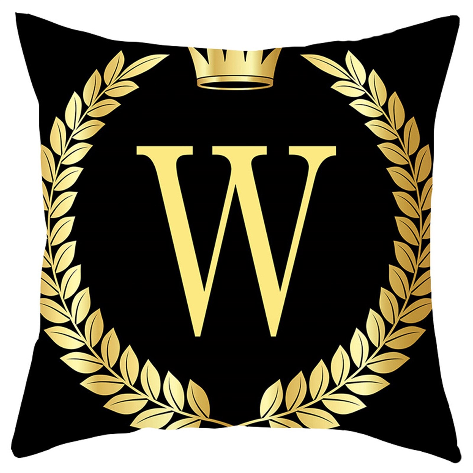 Oreillers anglais lettres peau de pêche housse de coussin maison canapé décoration taie d'oreiller décoratif canapé coussin: W