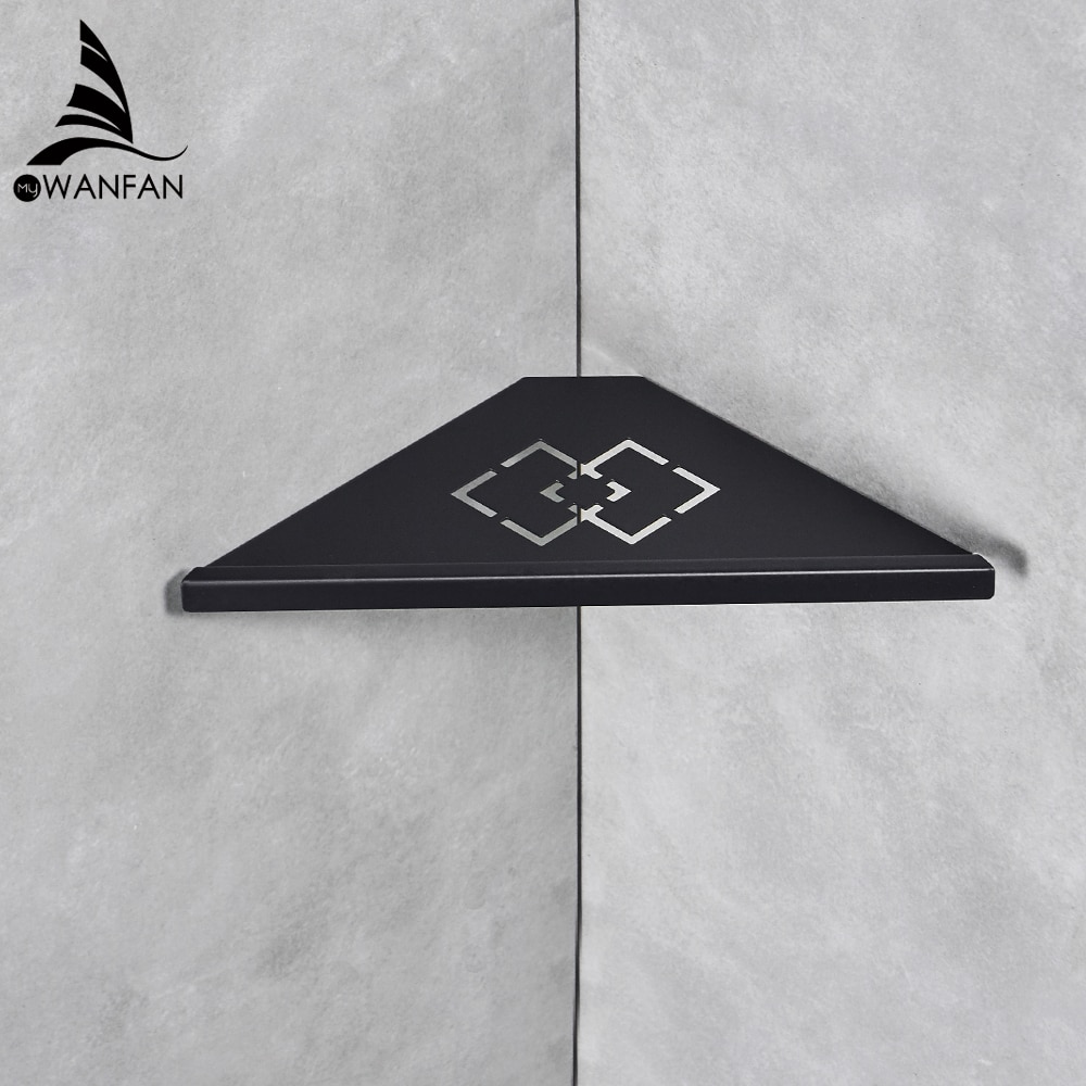 Bathroom Shelves Black Stainless Steel 304 Wall Bathroom Shower Shampoo Rack Bathroom Accessories Shelves WF-18062R