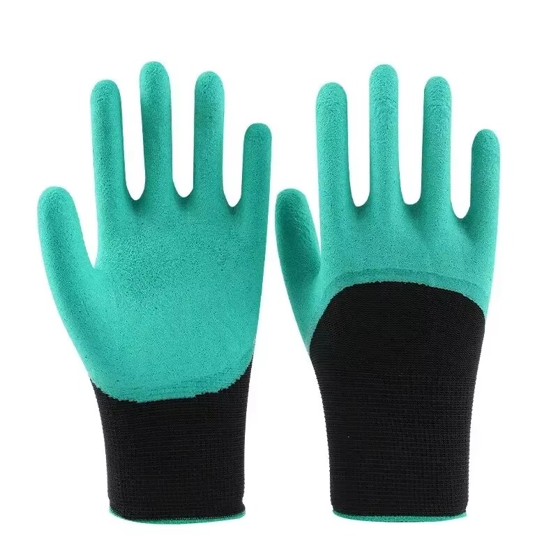 1 Paar Schutzhandschuhe zum Graben und Stechen von Gartenhandschuhen mit Krallen, geeignet zum Gartenarbeiten, Gemüsepflanzen, Blüten: WHITE
