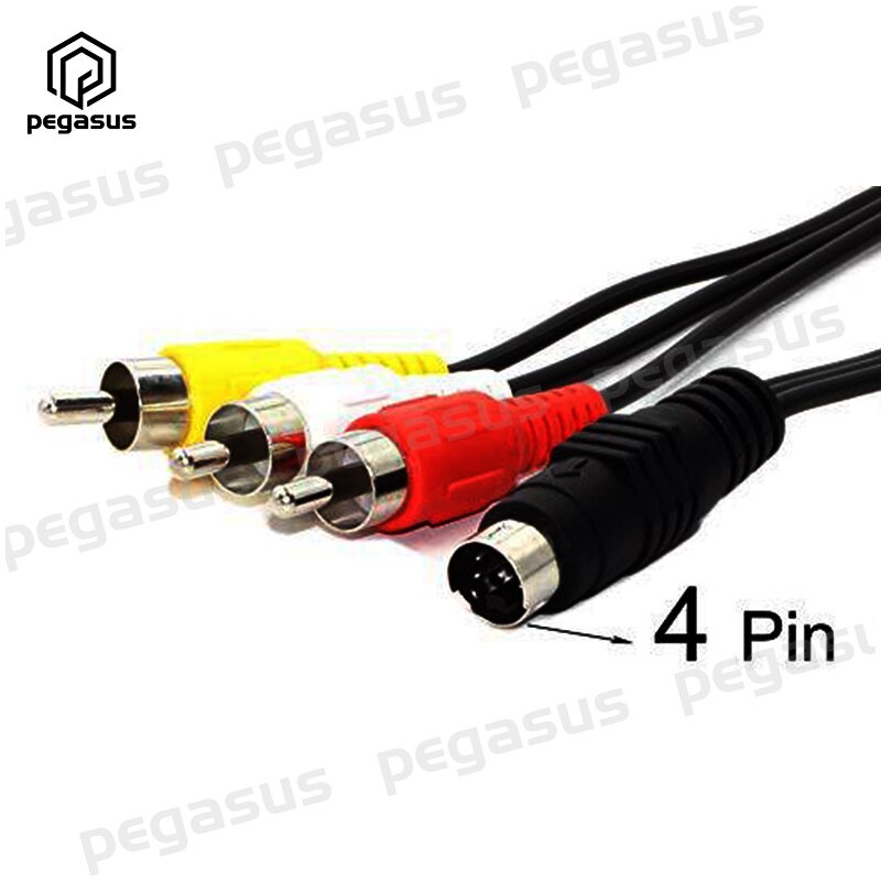 Cable de vídeo compuesto RGB, conector s-video de 4 pines macho a 3 RCA, 1,5 metros