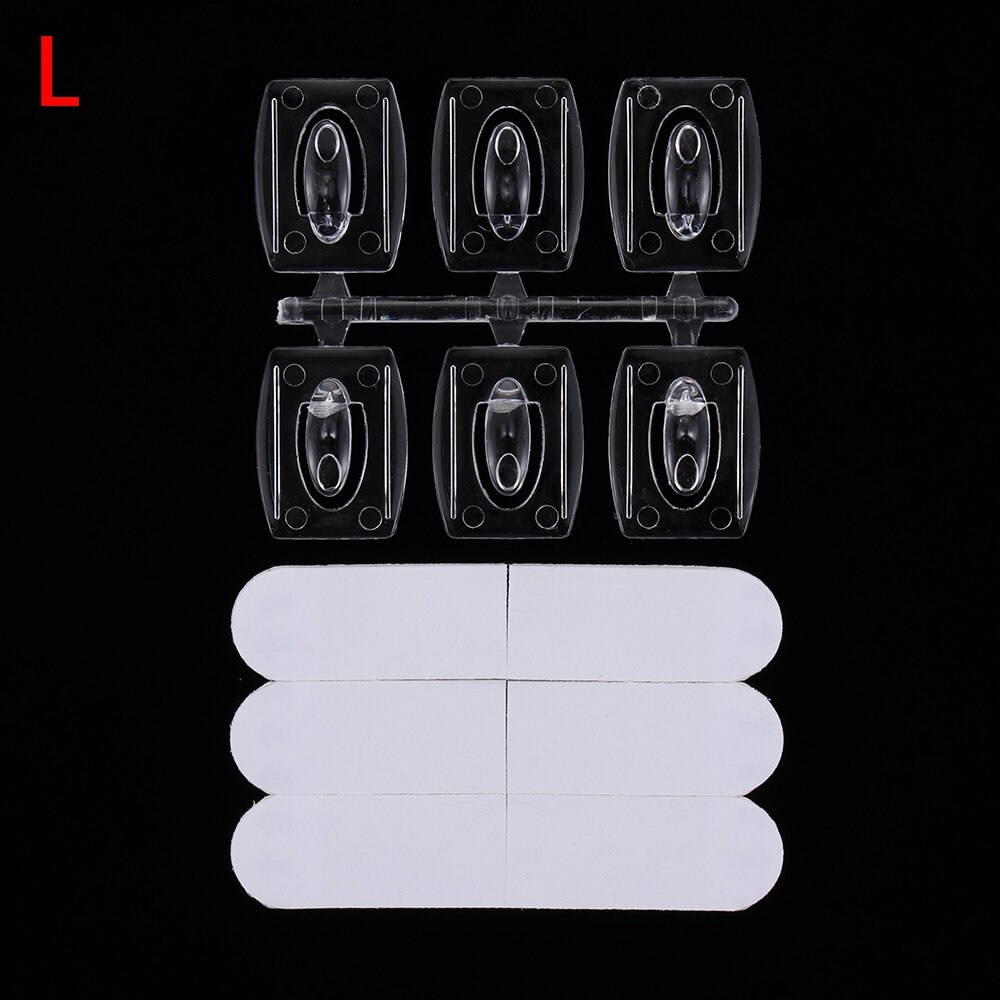 6/20Pcs Sterke Geen Boor Transparante Haak Voor Ke... – Vicedeal