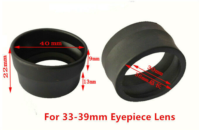 2 stk / sæt gummi okular dækbeskyttelse øjenkop til biologisk stereomikroskop teleskop monokulær kikkert: Ot004-2a 33-38mm