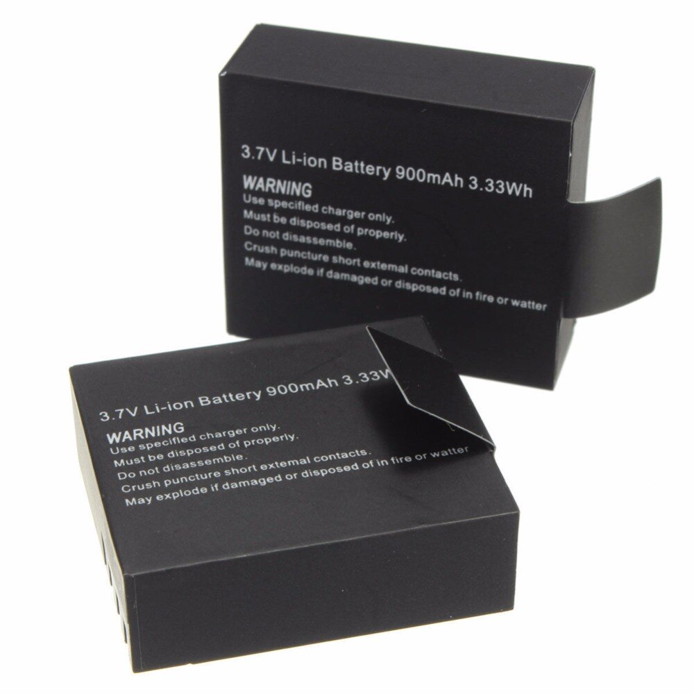 3.7V 900Mah Oplaadbare Li-Ion Batterij Voor SJ4000 Wifi SJ5000 Wifi SJ6000 Wifi M10 SJ5000x Sport Actie Camera Dv: 2pcs