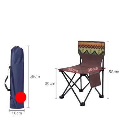 Bærbar fiskestol letvægts udendørs camping bbq stole foldning udvidet vandreture haven ultralet picnic sæde: Brun m