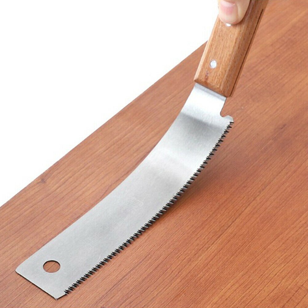 12in Small Hand Saw Beech Wooden Handle Fine Cut Saw Household Woodworking Garden Pruning Flush Cutting Trimming Tool 17Sawtooth