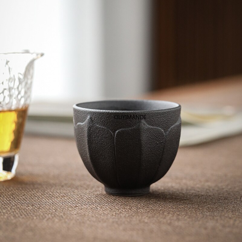 100ml Chinese Retro Style Black Pottery Tea Cup Coffee Cup Mug Chinese Ceramic Tea Set Porcelain