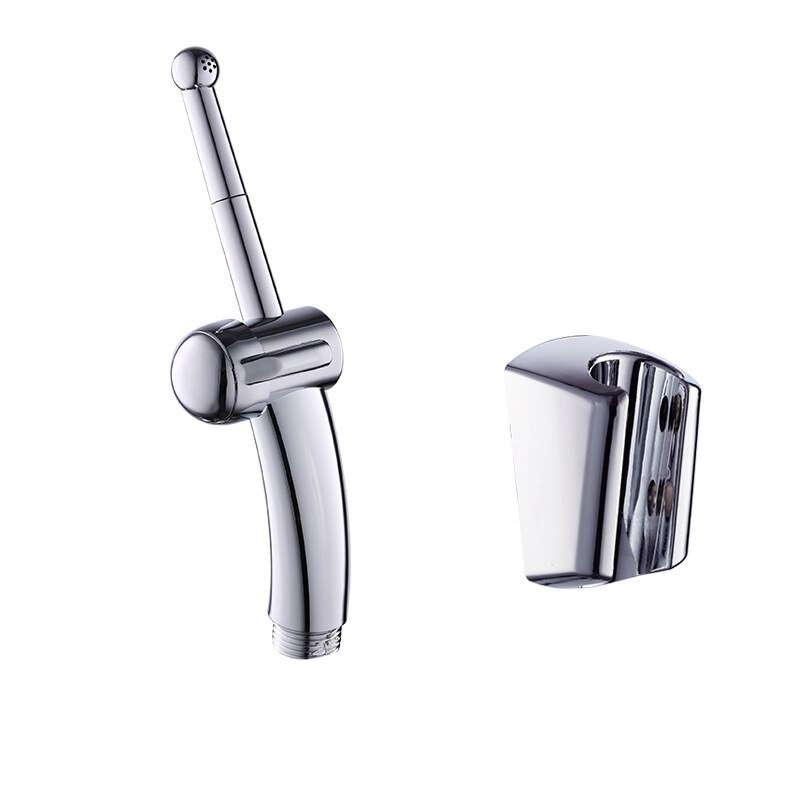 Handheld Kitchen Bathroom Faucet Toilet Seat Bidet Sprayer Set: Silver