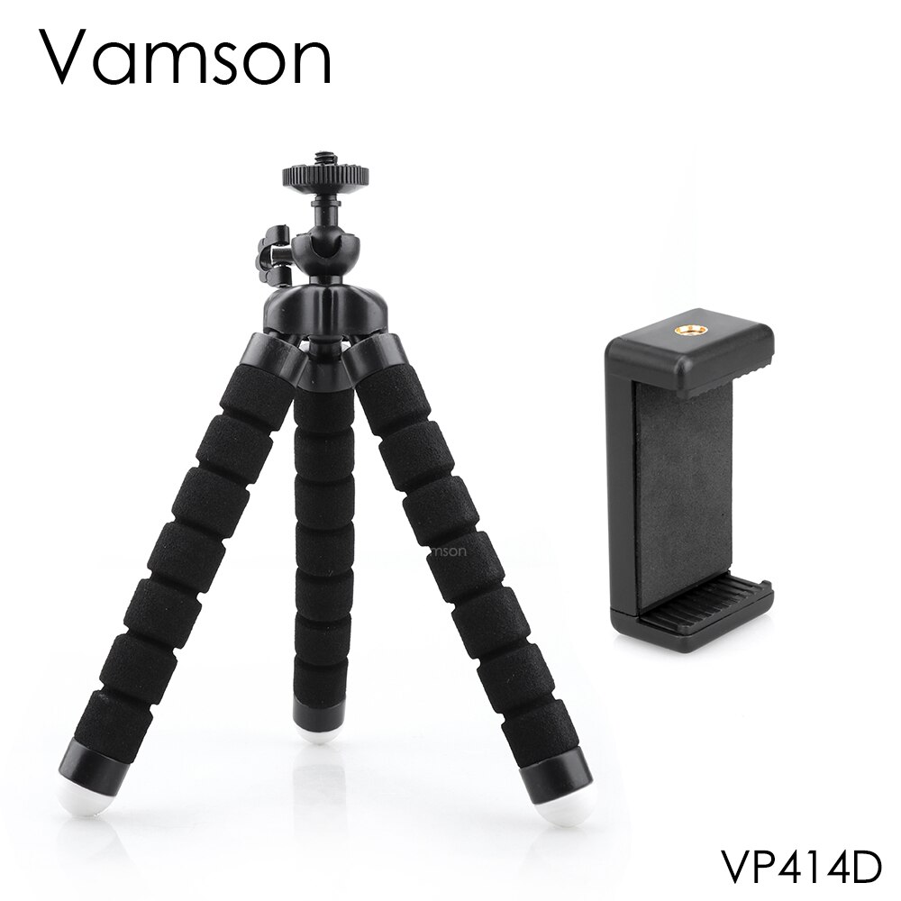 Mini trípode Vamson para cámara de teléfono pierna Flexible para iphone para Xiaomi para Samsung Gorillapod pulpo trípode VP414E: VP414D