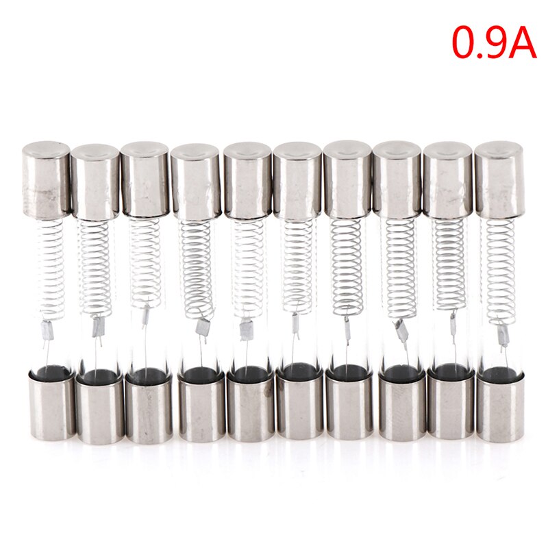 Fusible haute tension 0,65a 0,7a 0,75a 0,8a 0,9a 6x40mm | four à micro-ondes 5KV pratique, 10 pièces: A5