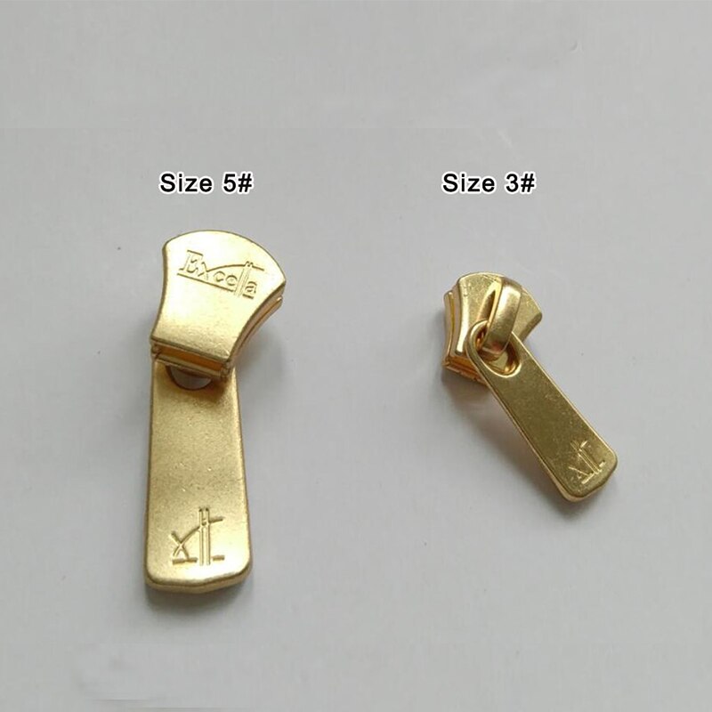 Wuta 5 stk 3#/5#  excella lynlås skyder trækker ykk guld metal skyder pull metal lynlås fremstillet i japan/hongkong