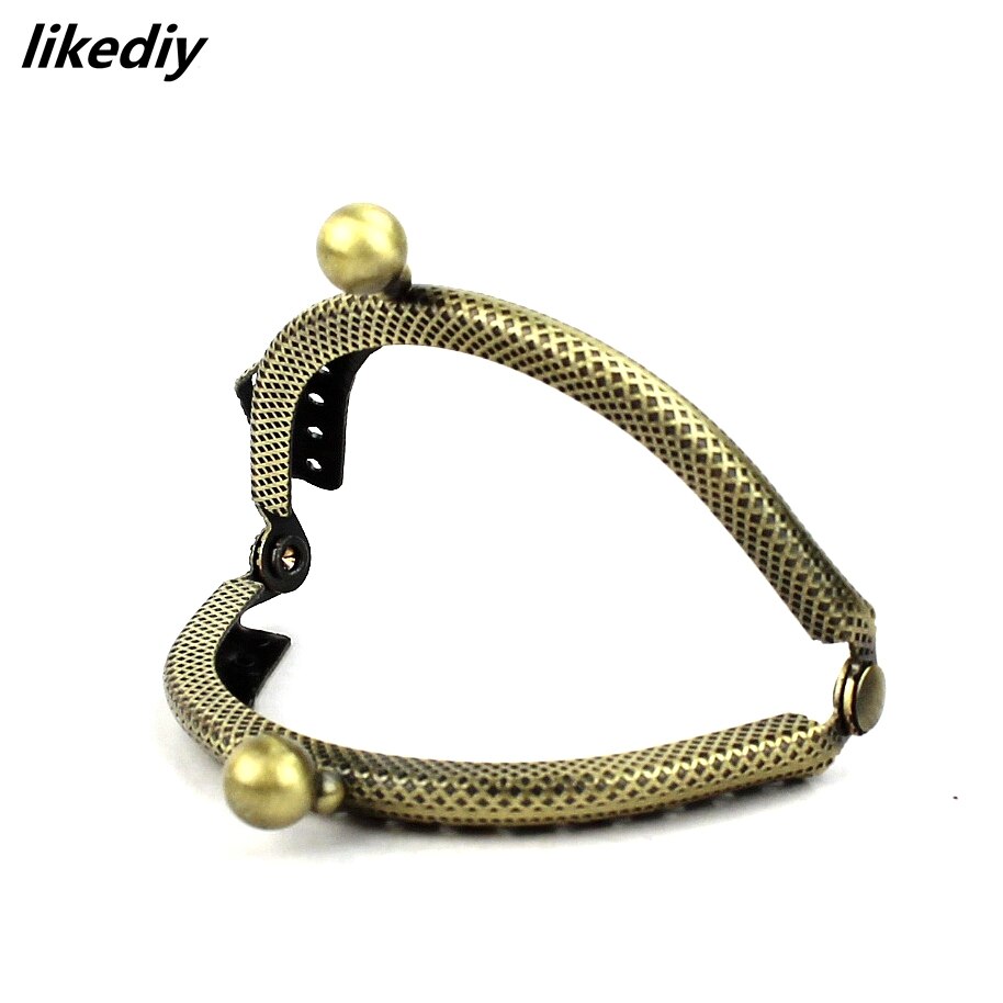 10 Pcs/Lot 6.5 CM Antique Bronze&amp;Silver Size Bead Head Semicircular Metal Coin Purse Frame Kiss Clasp DIY Bag Accessory