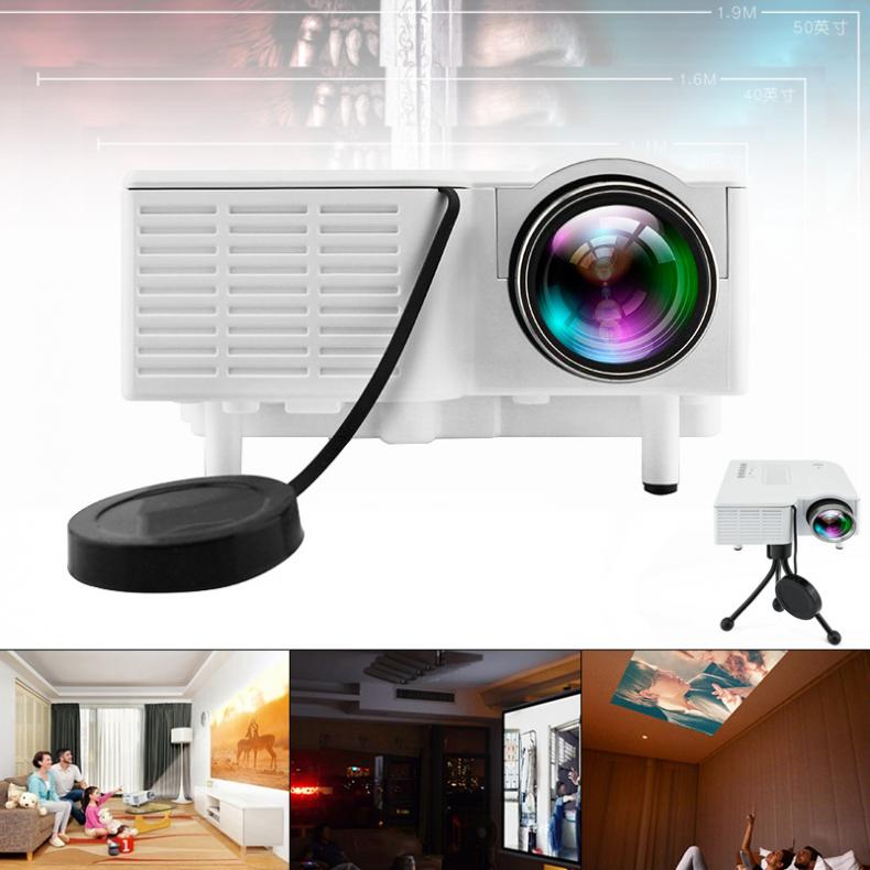 UC28 Universele 400 Lumen Hd 400 Lumens Multimedia Led Huis Projector Ondersteuning 60 Inch Groot Scherm Projectie