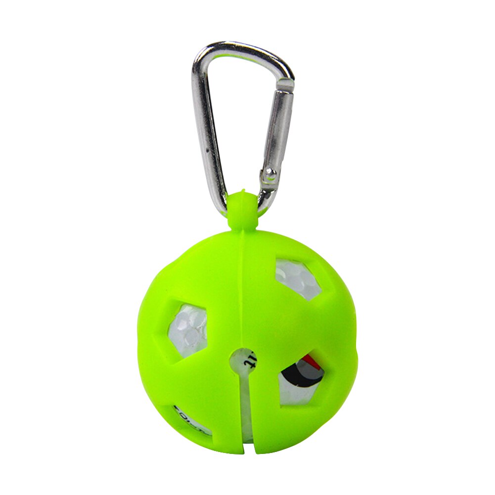 Sportgereedschap, zachte siliconen golfbal, beschermende opberghoes met karabijnhaak, sleutelhanger, opbergtas voor golfaccessoires: Groen enkel gat