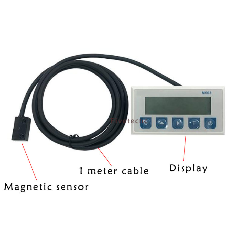M503 Magnetische Display Geïntegreerde Embedded Magneet Tape Sensor Strip Meting Systeem Dro Teller Scherm