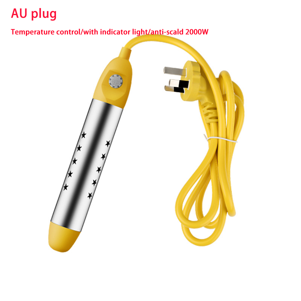 Pool Heater Water Heating Boiler Swimming Solar Bath Tub Immersion Portable Fast Automatic Power Off Intelligent 2000W: Red