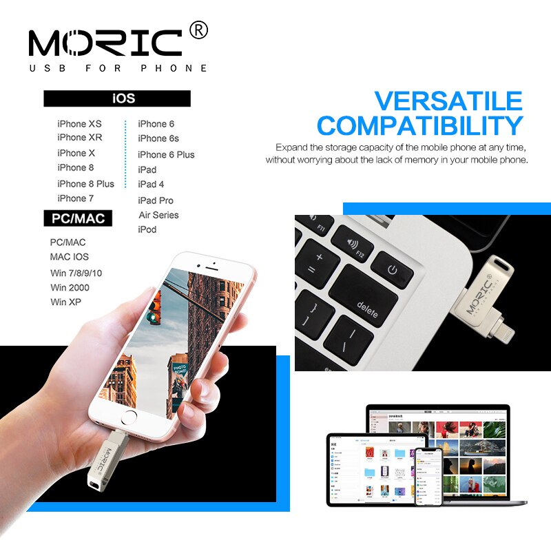 Ios Flash Drive 128Gb Voor Iphone Ipad Photostick Usb 3.0 Pen Drive 64Gb 32Gb 256Gb Usb C Flash Usb