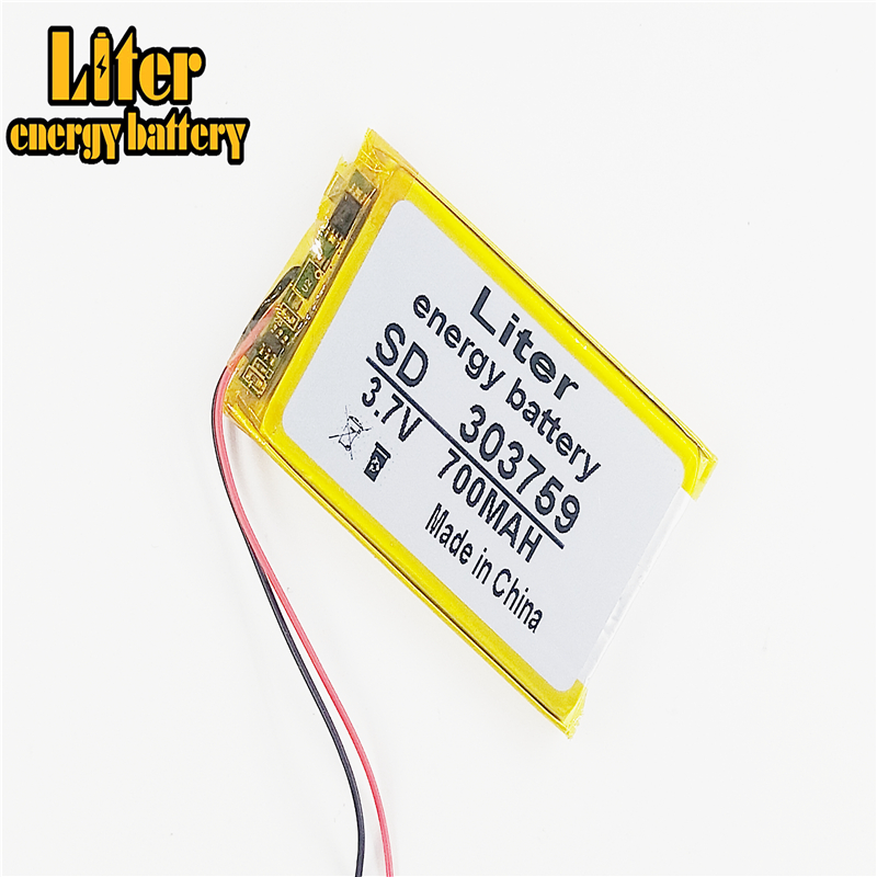 3.7V 700 Mah 303759 Lithium Polymeer Li-Po Li Ion Oplaadbare Batterij Cellen Voor Mp3 MP4 MP5 Gps psp Mobiele Bluetooth