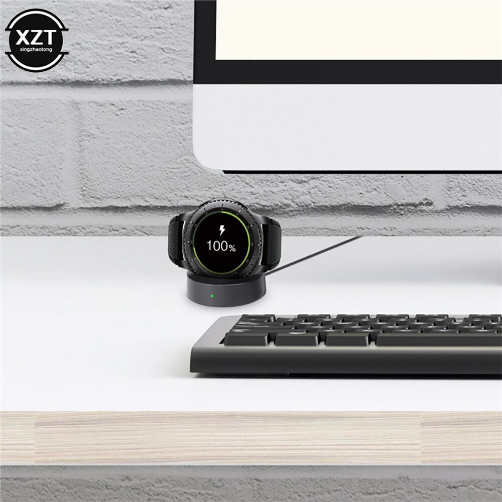 Trådløs hurtiglader for samsung gear  s3 frontier  s2 klokkelader til samsung galaxy watch 46mm/42mm