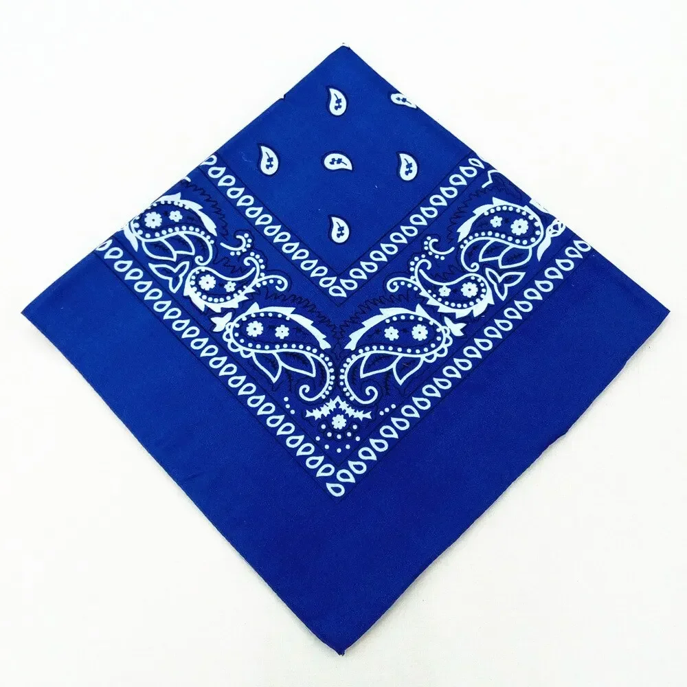 Bohemien drucken Bandana Paisley aufbringen Stirnbänder Hiphop Kopftuch draussen unisex Stirnband Handgelenkbandagen Gesichtsmaske Taschentuch: Orange