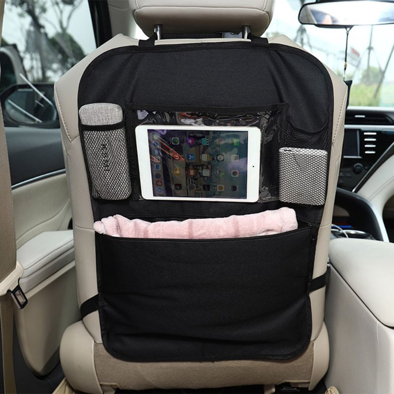 Car Seat Protector Back Cover Voor Kinderen Baby Black Anti Vuil Kick Mat Beschermen Opbergtas Auto Terug Seat Organizer