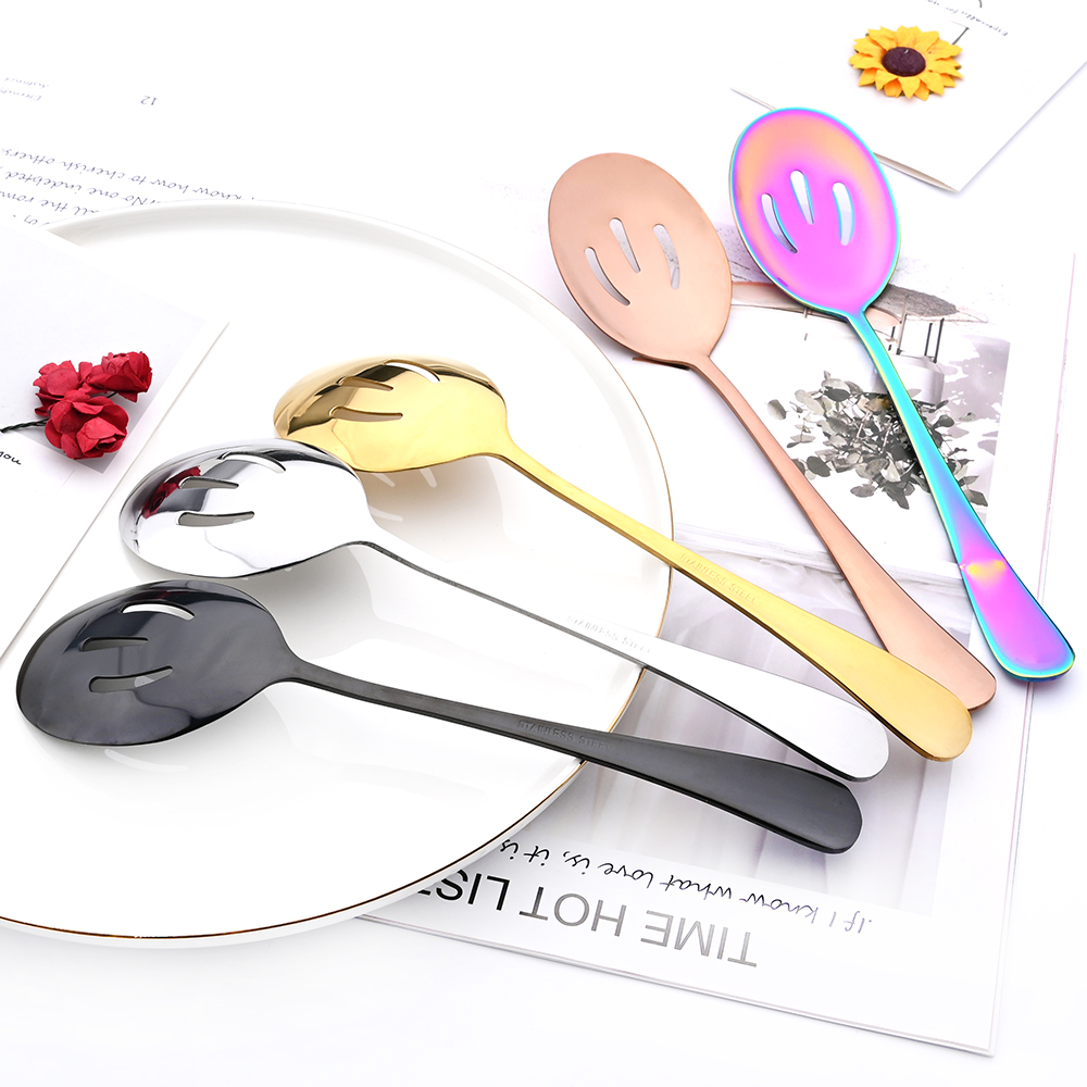 Colorful Dinnerware Set Kitchen Dish Public Colander Restaurant Stainless Steel Distributing Buffet Serving Colander Tableware