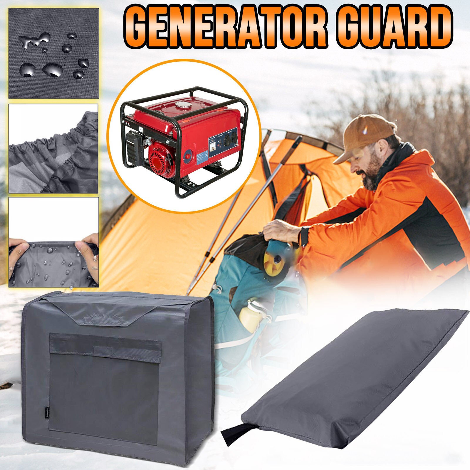 Outdoor Household Generator Rainproof Windproof And Snowproof Cover Universal Generator Cover for Most Generator 5000 to 10000W