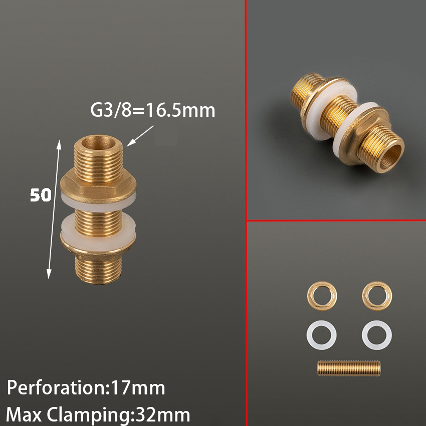 Conector de tanque de agua de latón de 1/2 "y 1/4", junta de silicona, tubo de cobre, junta de acoplamiento de tanque de peces, adaptador de manguera de tubo de riego de jardín: YELLOW