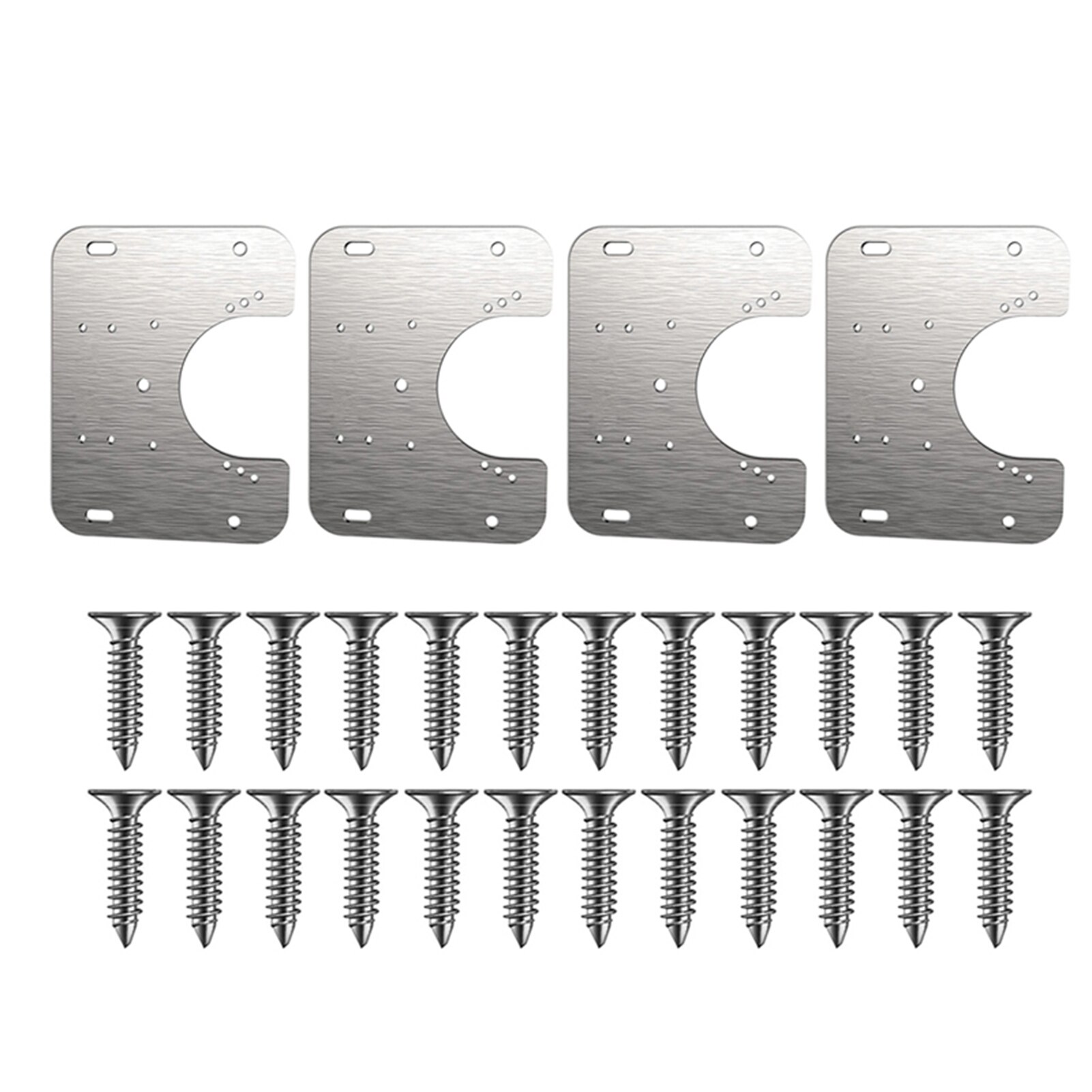 1/2/4pcs Hinge Mounting Plate with Screws Adapts to Hinge Cups of Different Sizes Easy Mount Concealed Cabinet Hinge XHC88: 4pcs