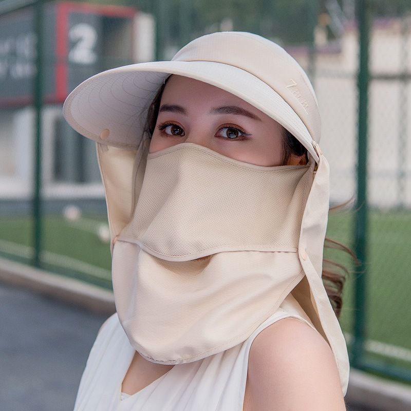 Sombrero para el Sol a prueba de viento para mujer, gorro de secado rápido de doble capa, protección para cubrir cuello y rostro, gorra UV con protección solar, gorro de pesca para exteriores y senderismo