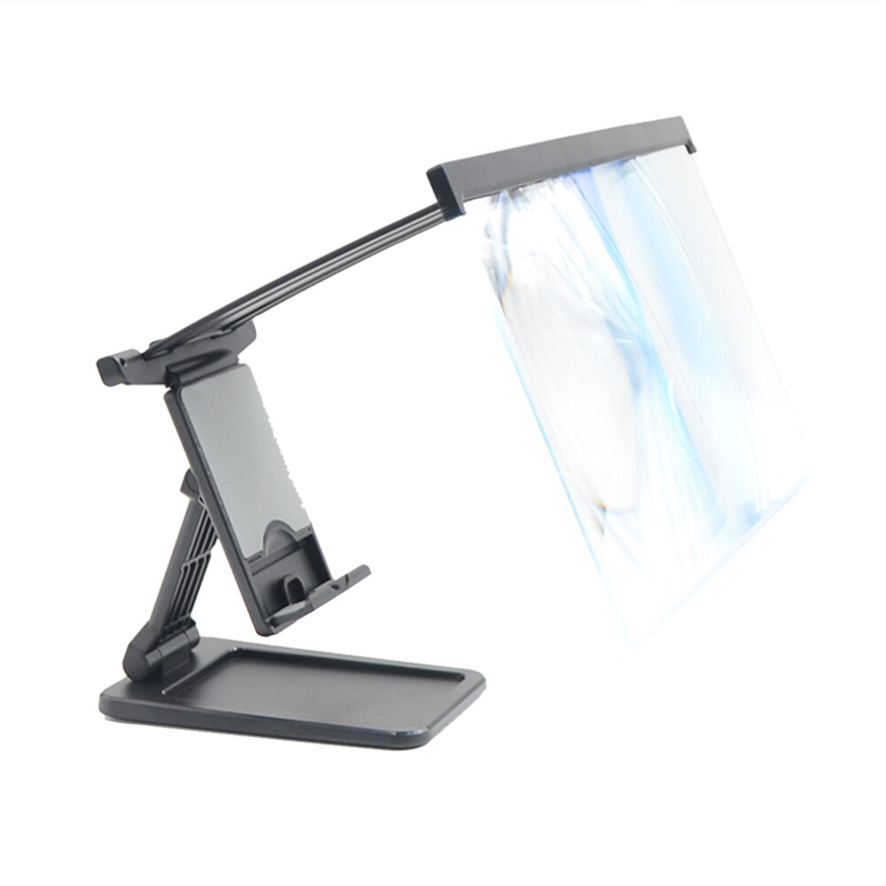 12Inch Horloge Video Opvouwbare Telefoon Screen Versterker 2 In 1 Stand 3D Hd Vergrootglas Draagbare Afneembare Verstelbare Hoek Voor films