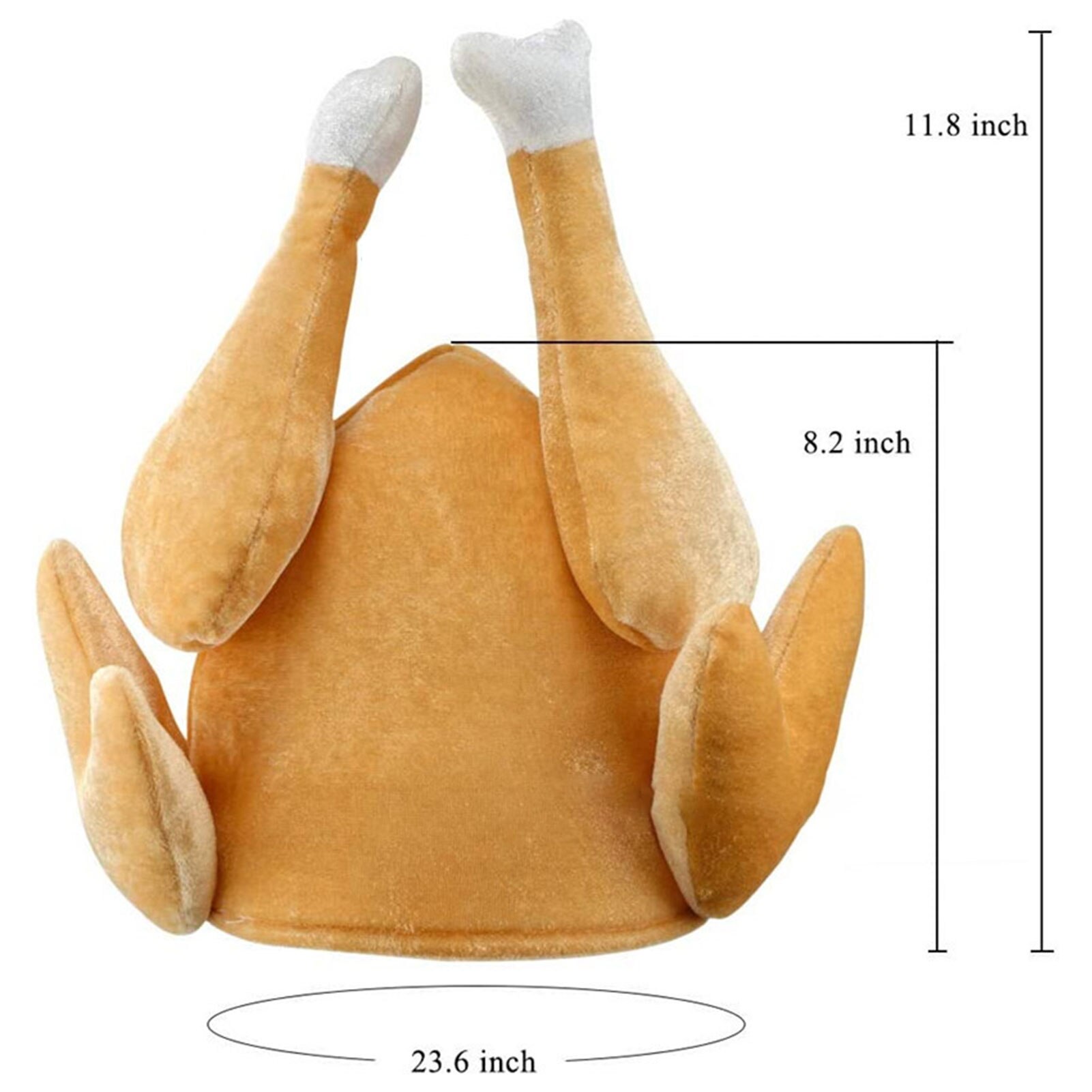 2022 Turkey Thanksgiving Hat Novelty Cooked Chicken Bird Secret Santa Fancy Dress Props Unisex Hat: A