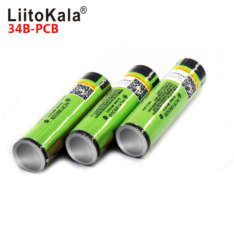 Originele Liitokala Beschermd 100% Originele NCR18650B 18650 Oplaadbare Batterij 3400 Mah Met 3.7V Voor Zaklamp Batterijen
