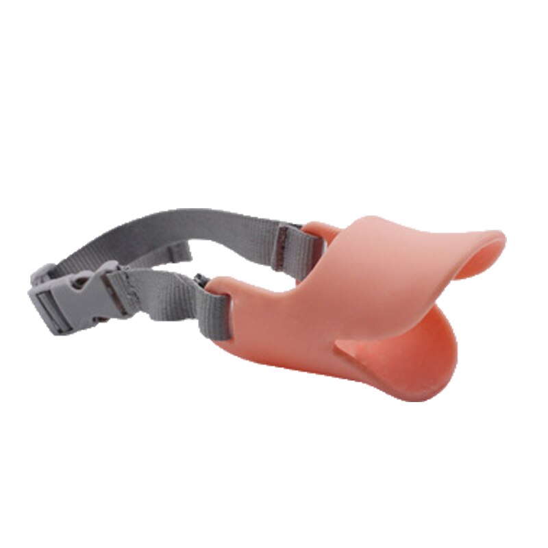 Silikon Hund Maulkorb Nette Ente Maulkorb Maske Für Hunde Anti Biss Stopp Bellen Kleine Große Hund Mund Muzzles Pet Hund zubehör Neue: Rosa / L