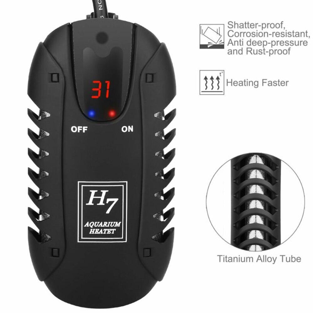 Mini Aquarium Submersible Fish Tank Heater Constant Temperature Heater Rod Automatic Power Saving Heaters For Fish Tank EU Plug