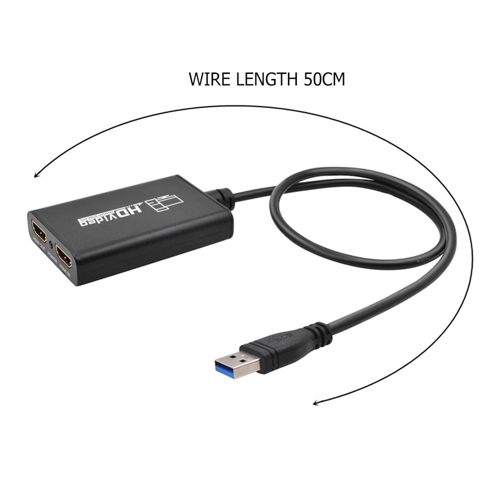 1080P 60fps HDMI a USB 3,0 vídeo TV sintonizador tarjeta con entrada de micrófono Plug & Play de funcionamiento rápido conveniente para Xbox PS3 PS4