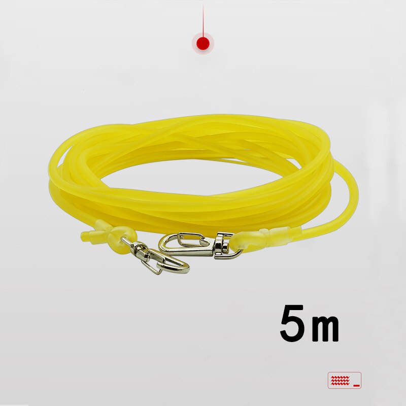 3/5/8/10/15/20m fiskestangsbeskyttelse elastisk gummitov forhindrer manglende med kroge sikkerhed anti-vikling slange anti-bid: 5m