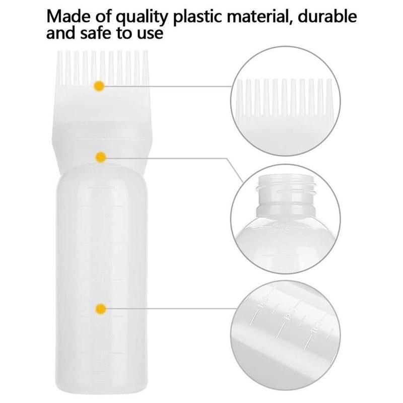 120ml bouteille de teinture pour cheveux vide avec applicateur brosse distribution coloration teinture pour cheveux bouteilles de coiffure outil de Salon de coiffure J7L1