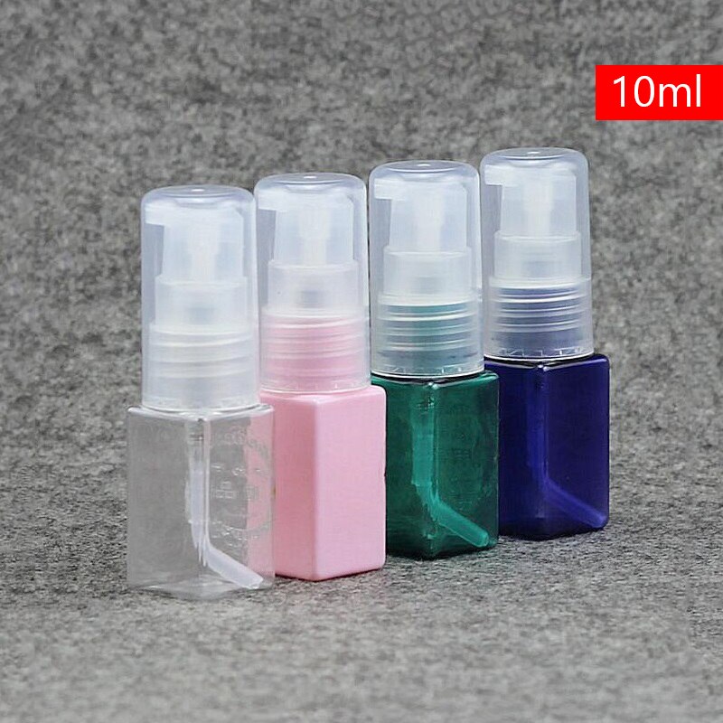 5 stk prøve genopfyldelige flasker lille sprayflaske 10ml flydende sæbe shampoo lotion plast presset pumpe mini skum flasker 10/24