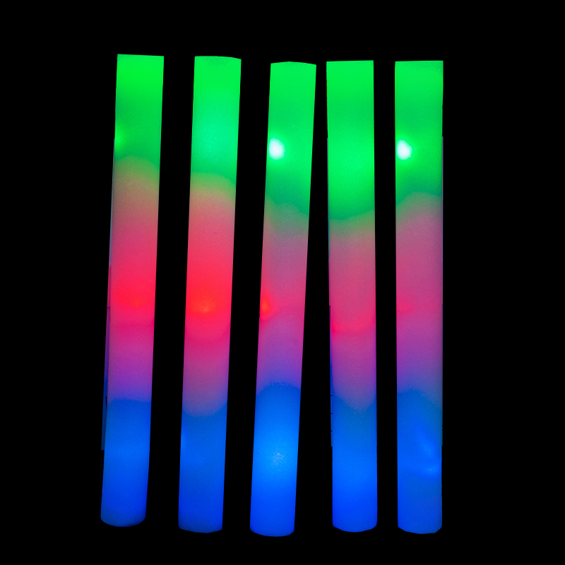 12/15/30/60 st cheer tube-pinnar, ljusstavar, mörkt ljus för fest, bulkfärgade bröllopsdekorationspinnar, skumpinne, rgb led-glöd: Mintgrön