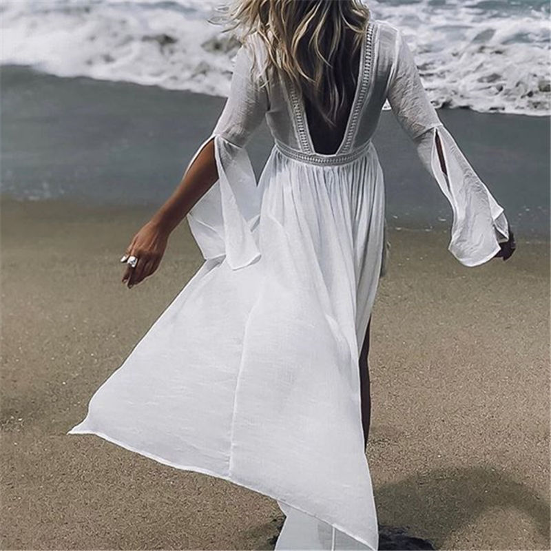 Túnica para playa, traje de baño para mujer, caftán largo para playa, Pareo de playa, Vestido de playa: Default Title