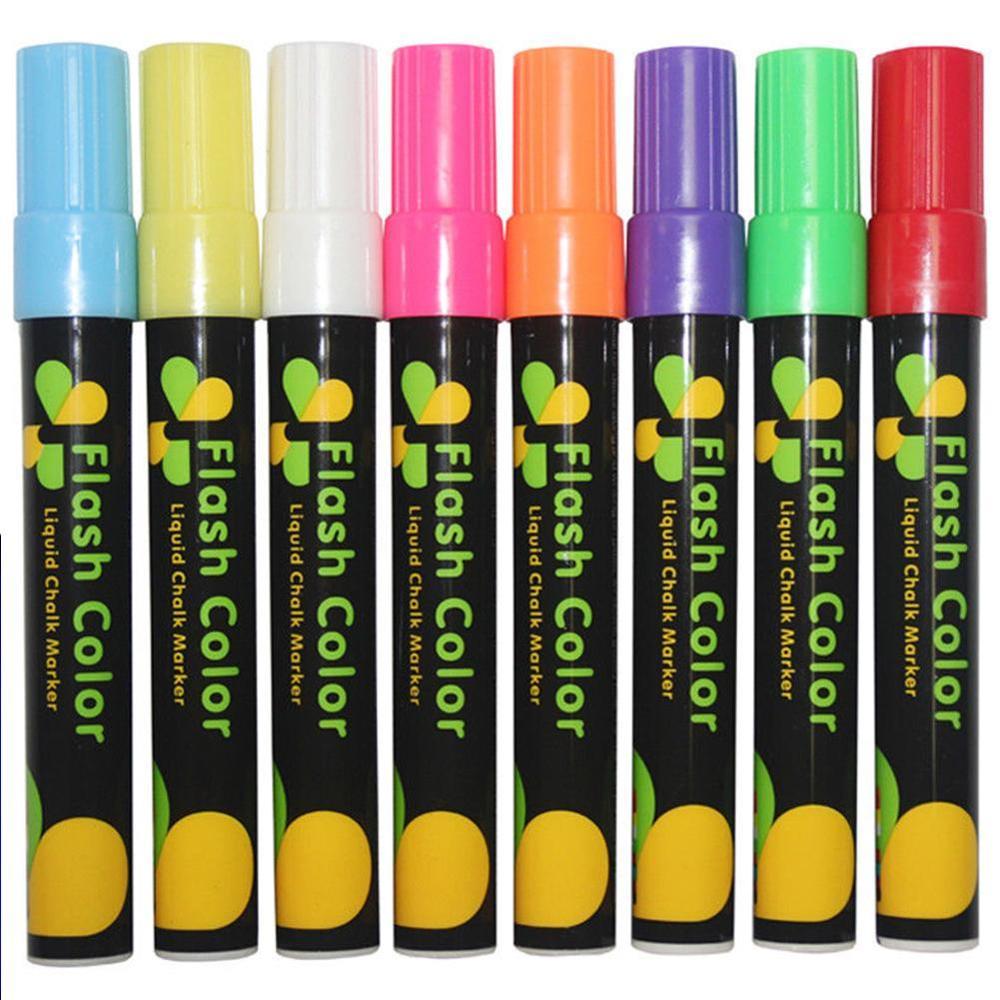 1PC Flash Color Erasable Highlighter For Fluorescent Plate Pens Liquid Chalk Marker Stationery
