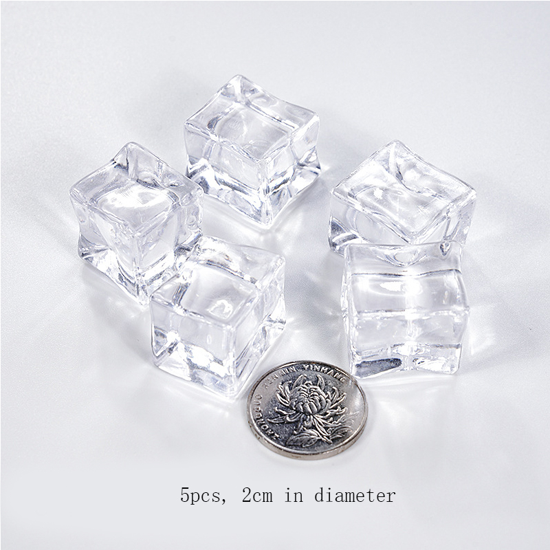 Photography Props Acrylic Simulation Ice Cube Drinks and Beverages Product Photo Decoration for The Photo Studio