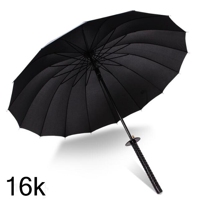 Parapluie samouraï japonais super coupe-vent semi-automatique longue poignée parapluie 8/16/24 os mâle dame animation parapluie: 16k