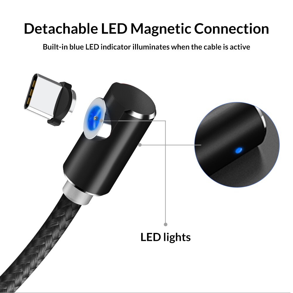 Topk AM51 Magnetische Usb-kabel Voor Iphone Charger Micro Usb Type C Voor Samsung Galaxy S9 S8 Plus Note Usb C Lader Kabel