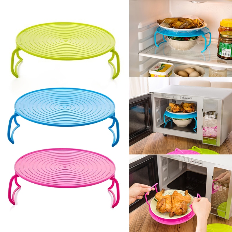 Se puede calentar en horno microonda bandeja para cocción al vapor estante para comida tazones soporte estante de cocina organizador placa soporte herramienta accesorios de cocina