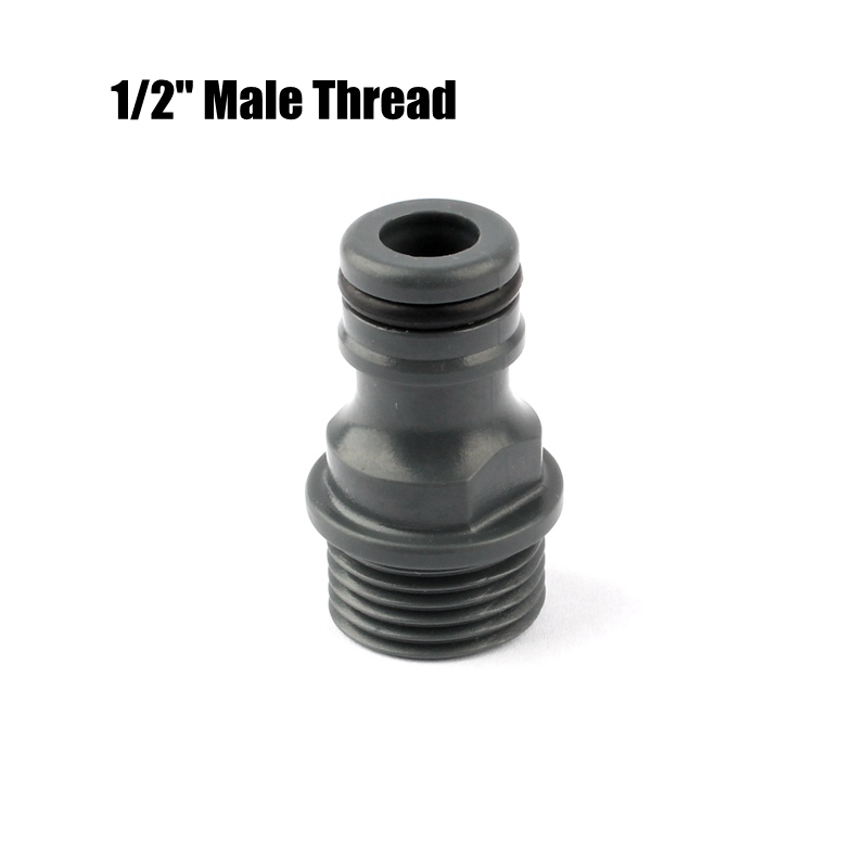 1 pc NuoNuoWell Hallo Garten Schnell Anschlüsse 1/2 "3/4" Gewinde Wasser Wasserhahn gemeinsam Blume Garten Bewässerung schlauch Armaturen einstellen: 1l2 Zoll männlich Faden