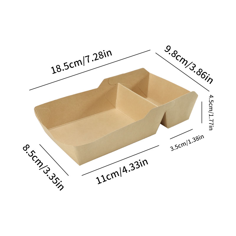 Disposable Paper Snack Box Boats Food Trays Food Paper Trays Boats Snack Nacho Fried Container Takeaway Boxes French Fries Tray